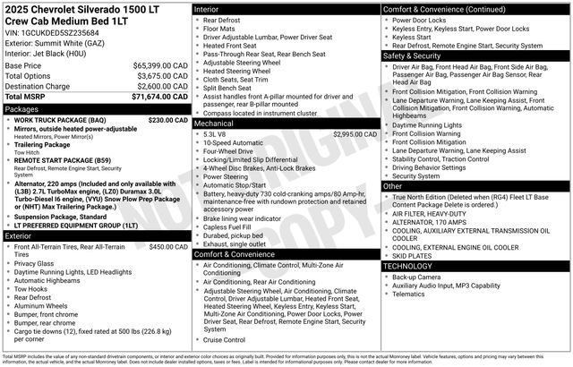 Used 2025 Chevrolet Silverado 1500 LT w/ Work Truck Package image 22