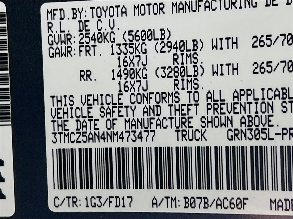 Certified 2022 Toyota Tacoma TRD Off-Road image 29