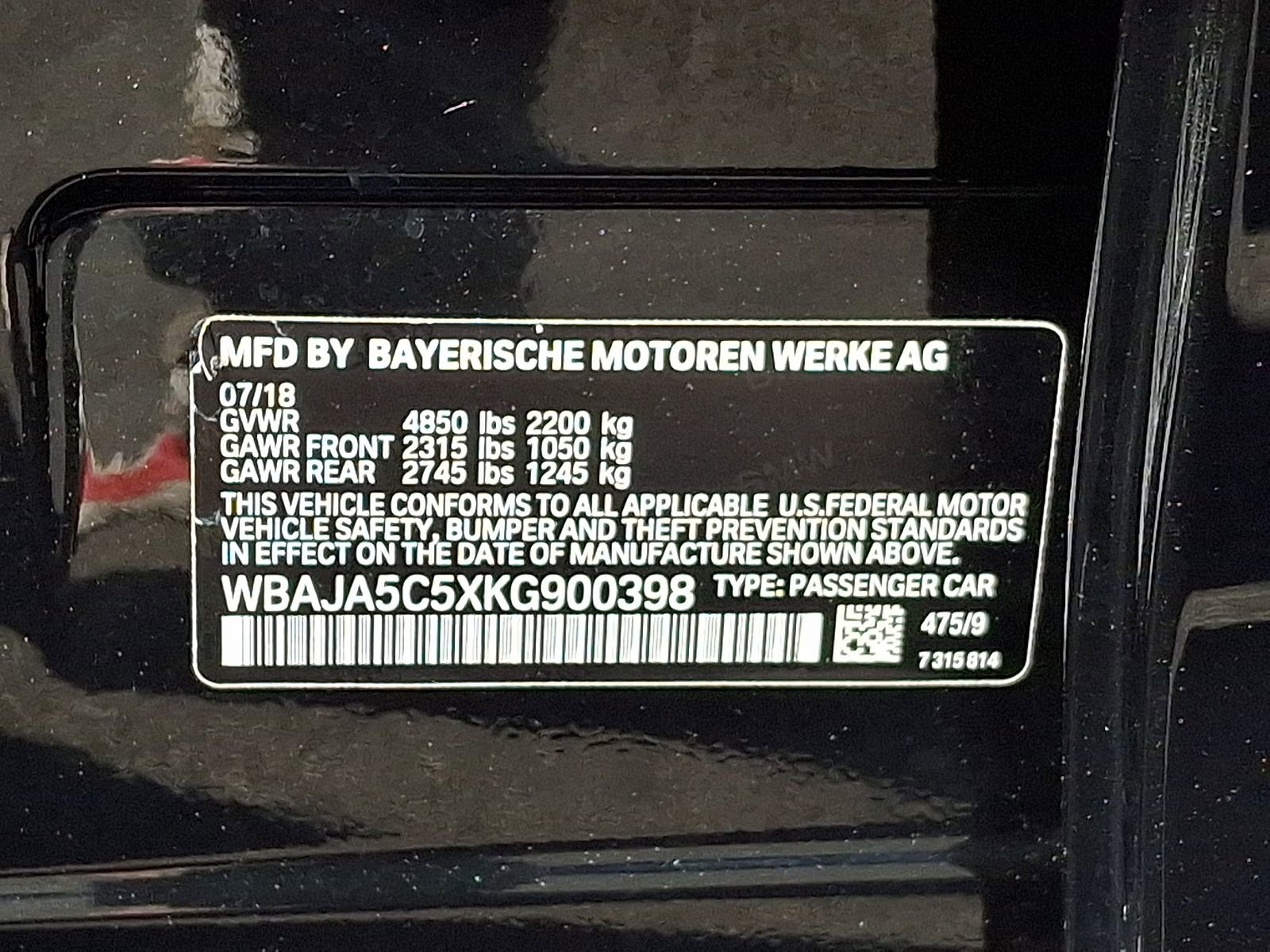 Used 2019 BMW 530i w/ Premium Package RWD image 28