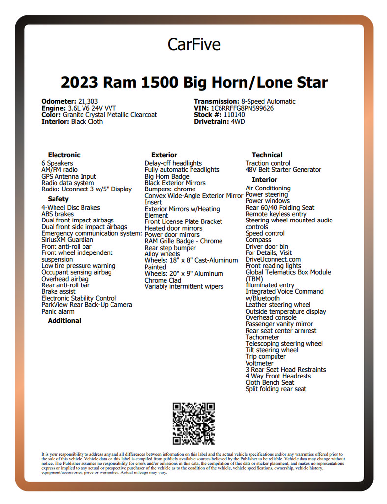Used 2023 RAM 1500 Big Horn AWD/4WD image 32