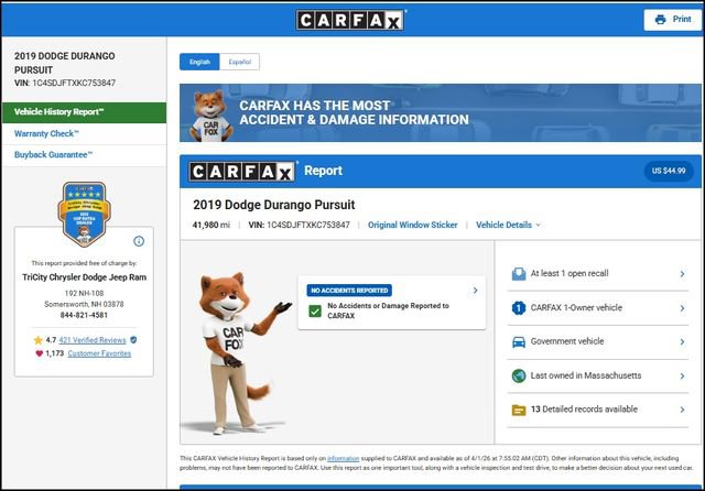 Used 2019 Dodge Durango AWD w/ Trailer Tow Group IV image 13