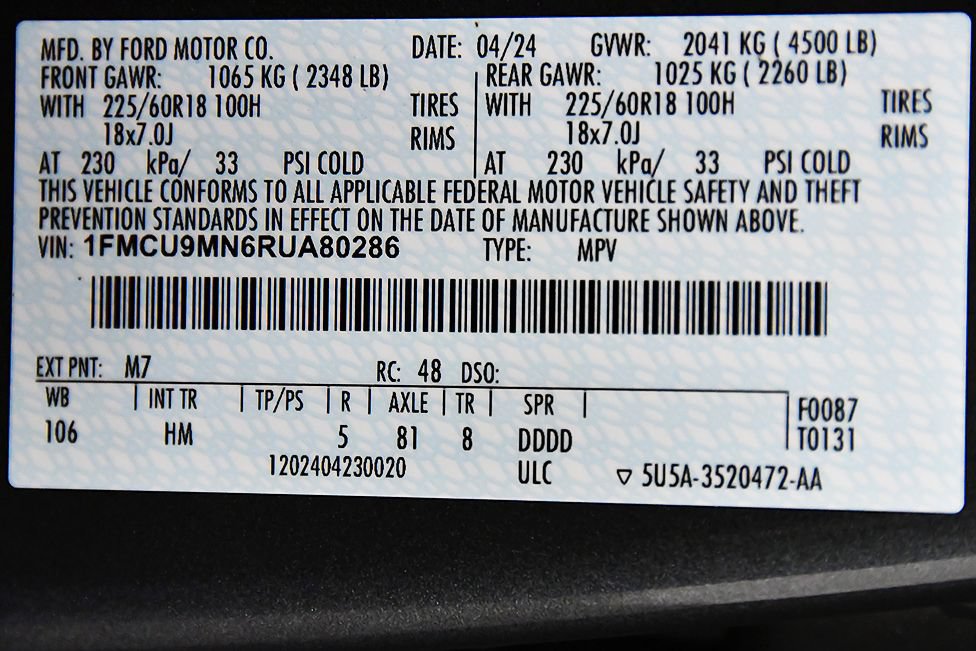 Used 2024 Ford Escape ST-Line w/ Tech Pack #1 AWD/4WD image 16