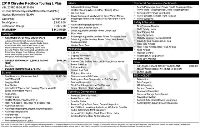 Used 2018 Chrysler Pacifica Touring-L Plus FWD image 13