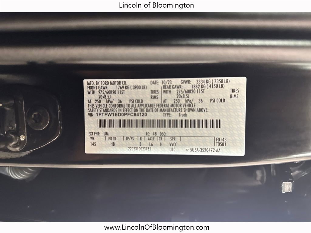 Used 2023 Ford F150 Lariat w/ Equipment Group 502A High image 33