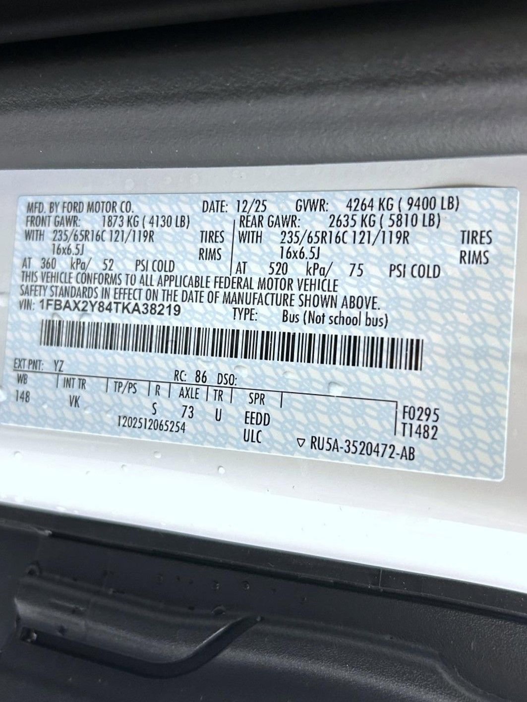 New 2026 Ford Transit 350 XL RWD image 23