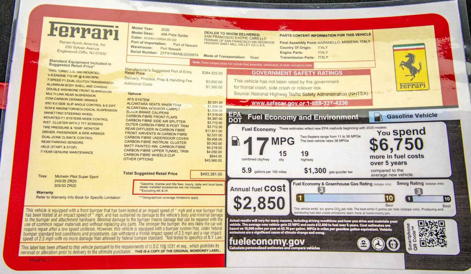 Used 2020 Ferrari 488 Pista Spider image 64