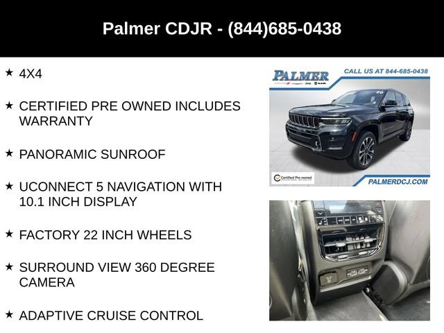 Certified 2022 Jeep Grand Cherokee Overland w/ Luxury Tech Group IV AWD/4WD image 6