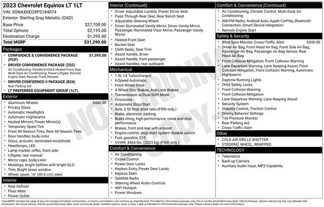 Certified 2023 Chevrolet Equinox LT FWD image 37