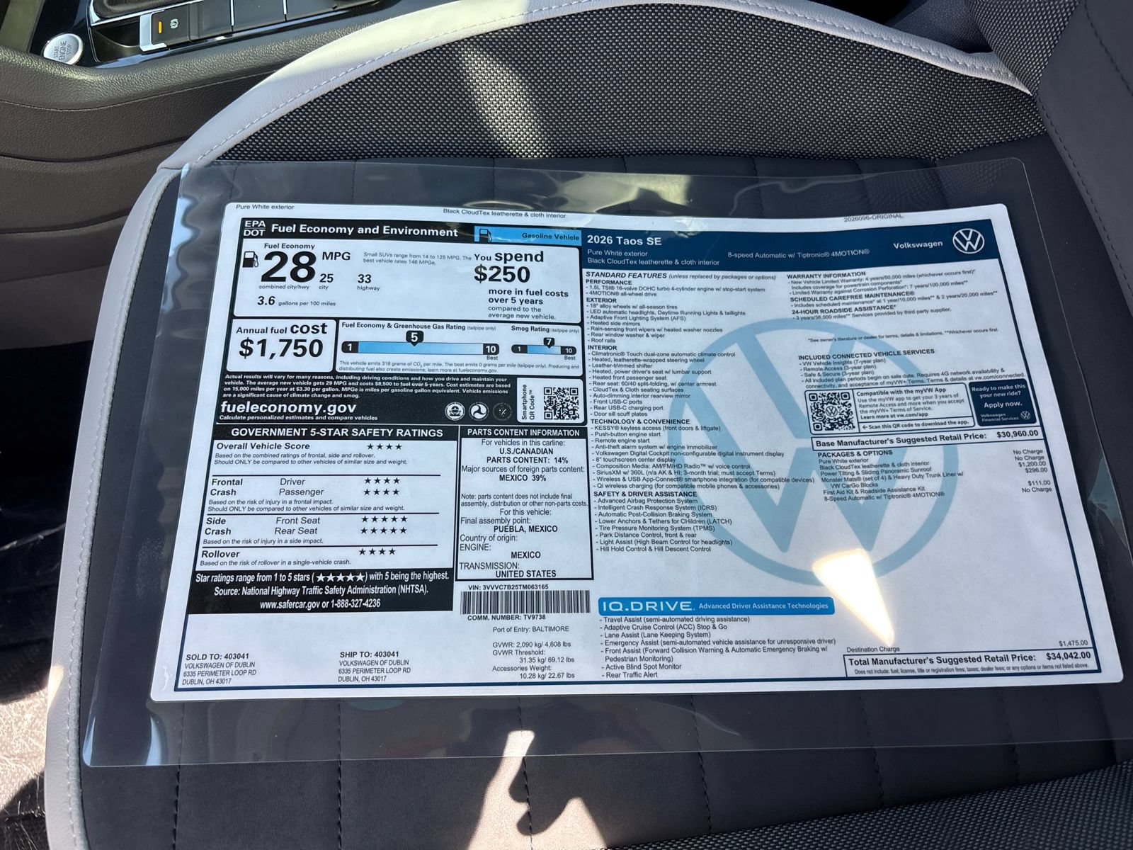 New 2026 Volkswagen Taos SE AWD/4WD image 34