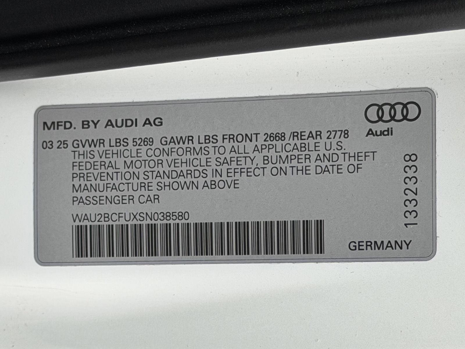 New 2025 Audi A5 2.0T Premium Plus Sedan w/ Premium Plus image 24