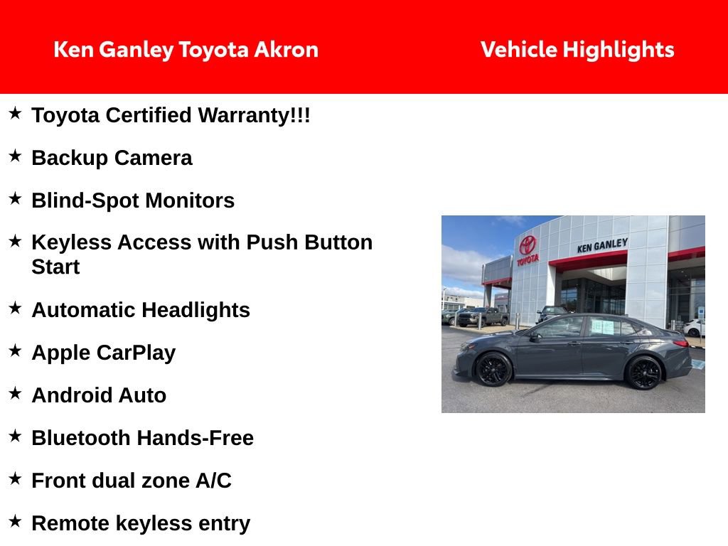 Certified 2025 Toyota Camry SE FWD image 4
