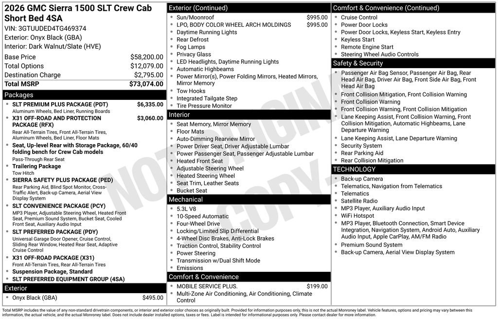 New 2026 GMC Sierra 1500 SLT w/ SLT Premium Plus Package AWD/4WD image 21