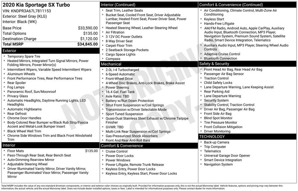 Used 2020 Kia Sportage SX image 41