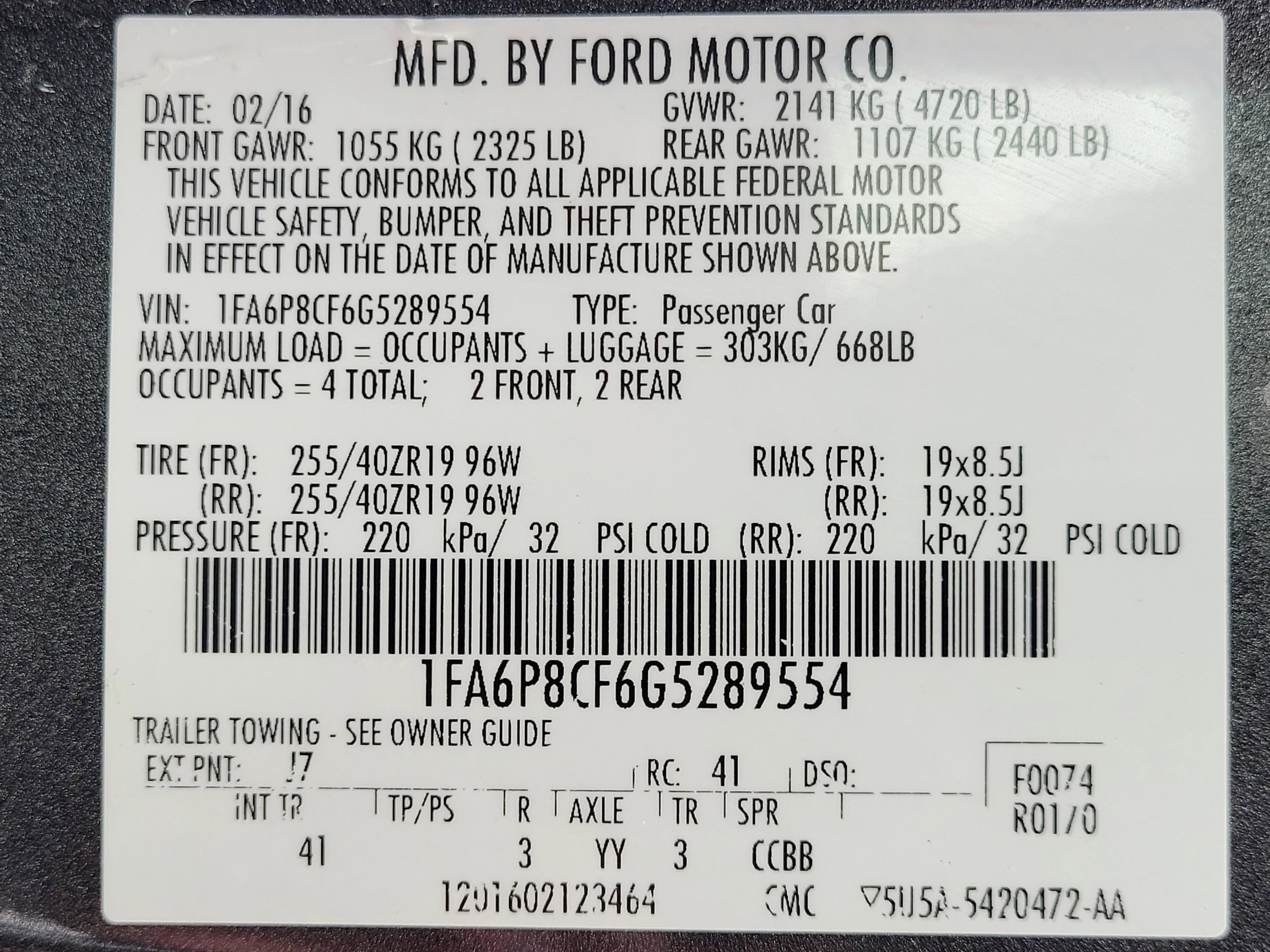 Used 2016 Ford Mustang GT Premium w/ Equipment Group 401A RWD image 11