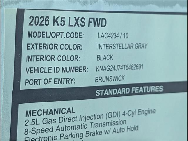 New 2026 Kia K5 LXS image 14