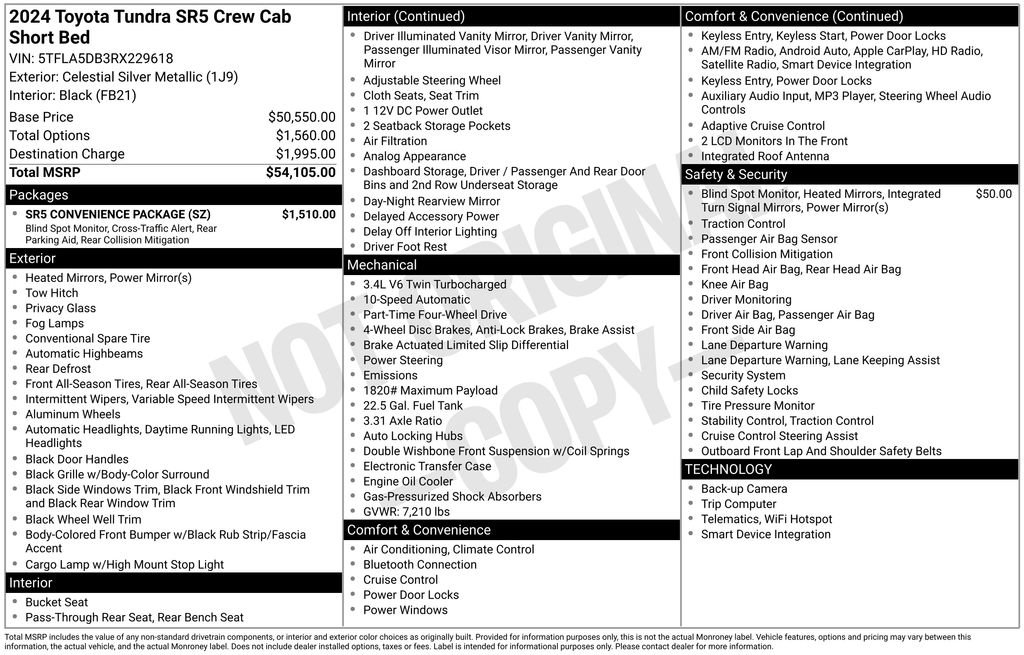 Used 2024 Toyota Tundra SR5 w/ SR5 Convenience Package image 5