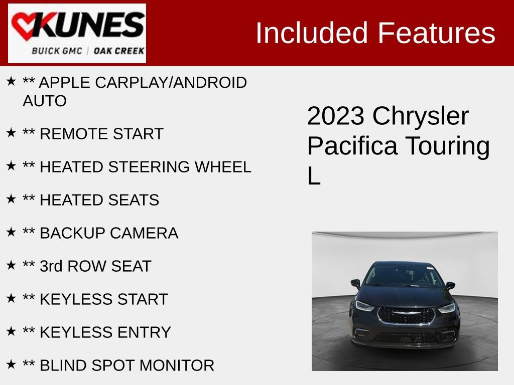 Used 2023 Chrysler Pacifica Touring-L FWD image 2