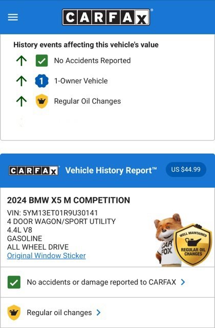Used 2024 BMW X5 M Competition w/ Executive Package image 4