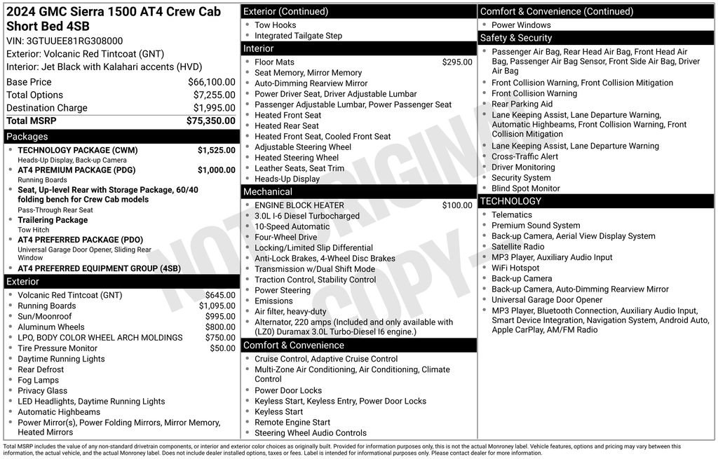 Used 2024 GMC Sierra 1500 AT4 w/ Technology Package AWD/4WD image 18