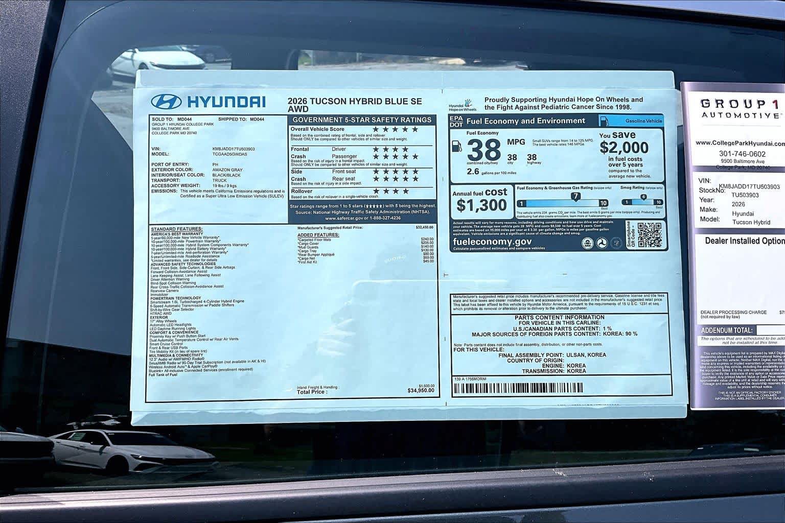 New 2026 Hyundai Tucson Blue SE AWD/4WD image 19