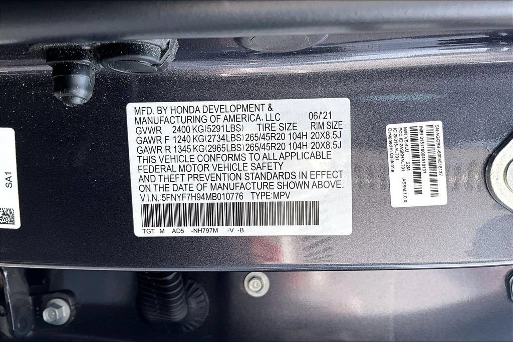 Used 2021 Honda Passport Touring image 35