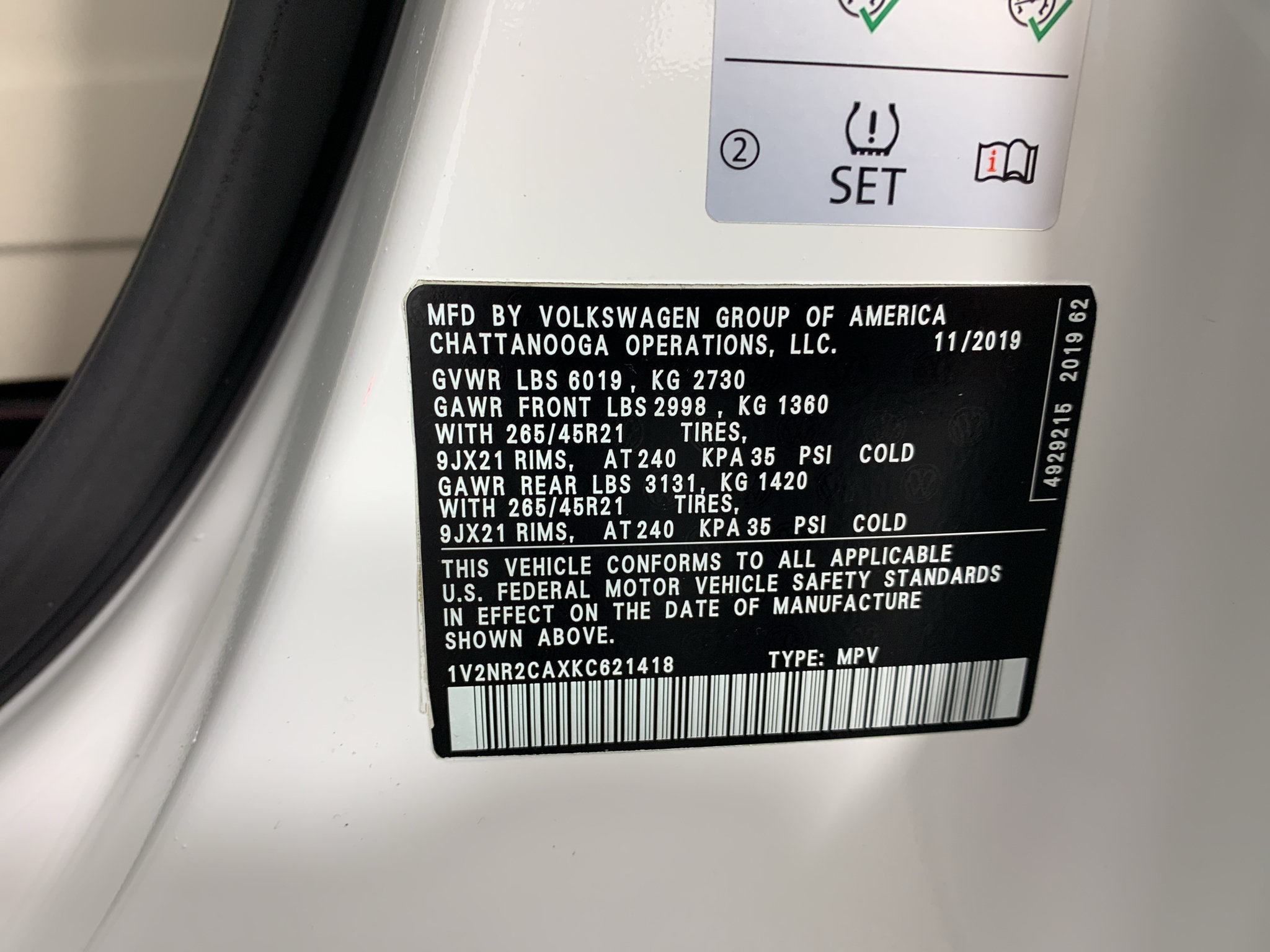 Used 2019 Volkswagen Atlas SEL Premium AWD/4WD image 12