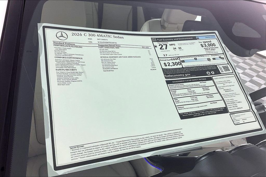 New 2026 Mercedes-Benz C 300 4MATIC Sedan image 13