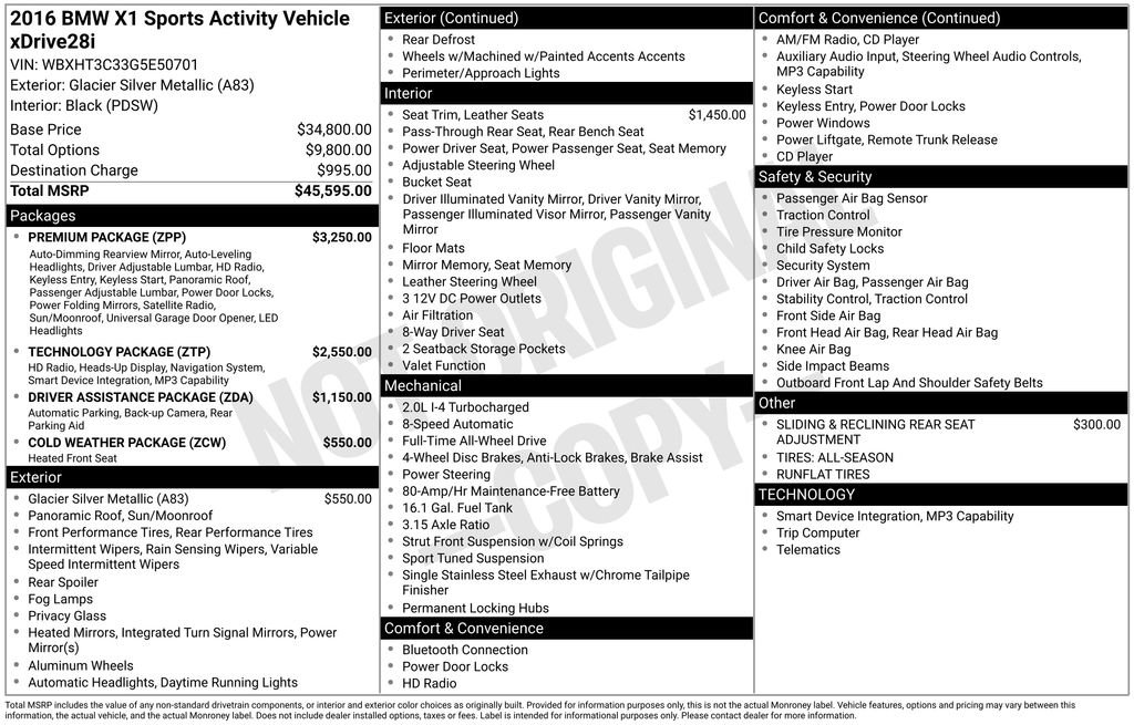Used 2016 BMW X1 xDrive28i image 13