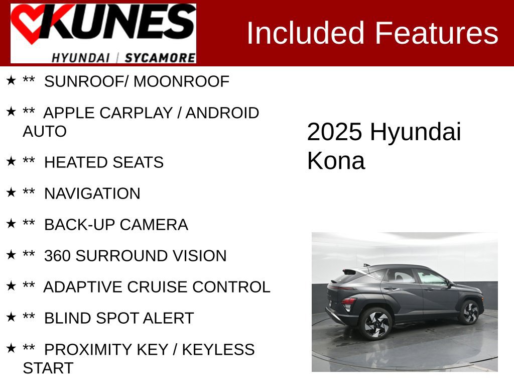 Certified 2025 Hyundai Kona Limited AWD/4WD image 2
