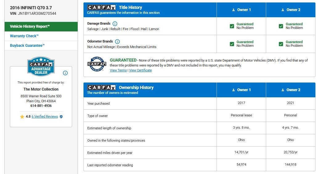 Used 2016 INFINITI Q70 3.7 image 13
