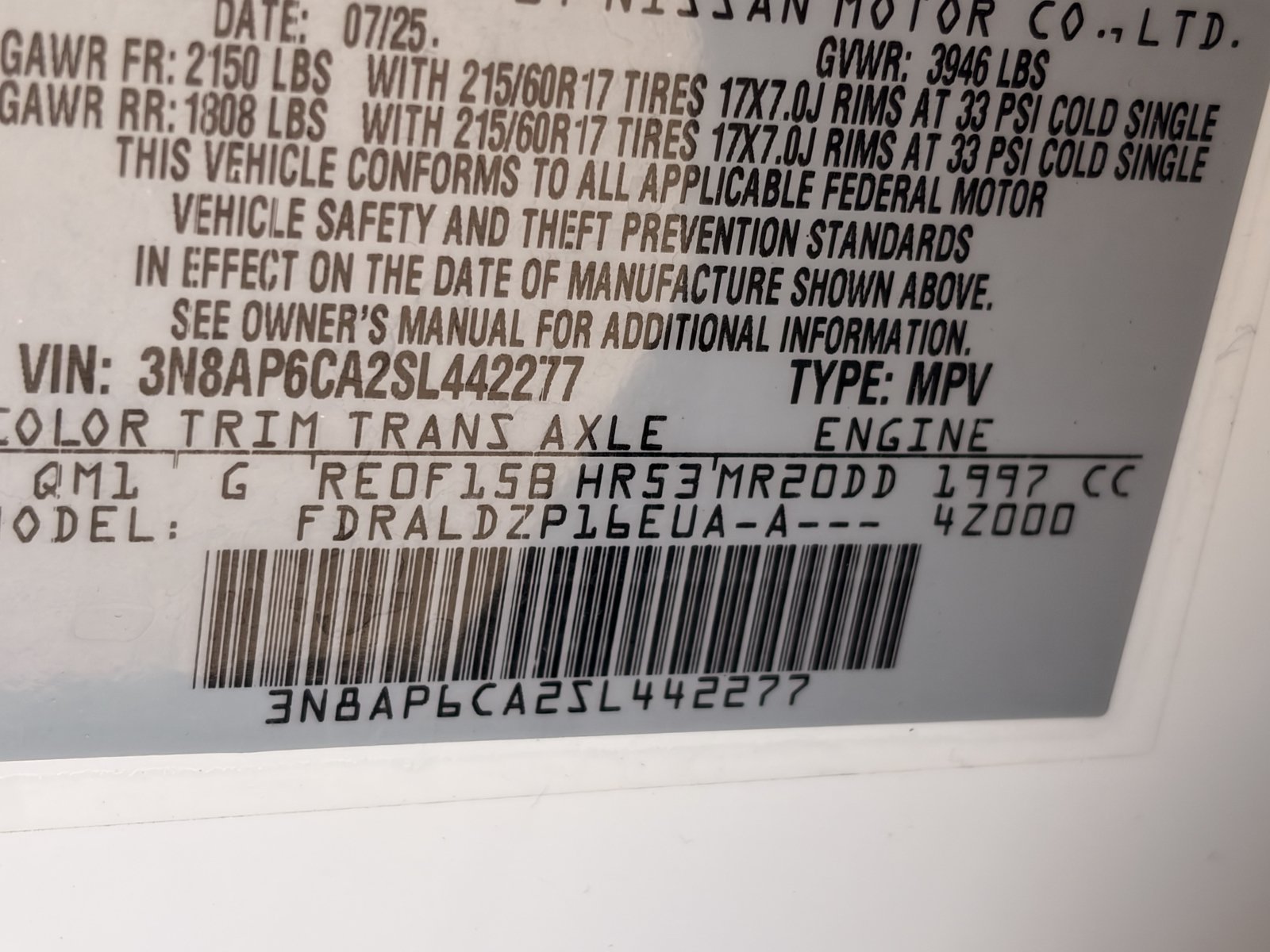 Used 2025 Nissan Kicks SV FWD image 17