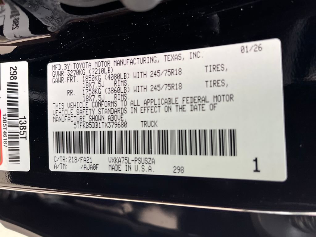 New 2026 Toyota Tundra SR image 27