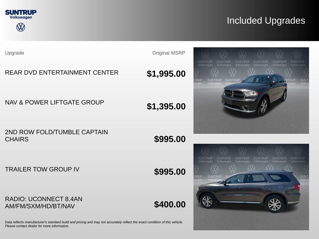 Used 2015 Dodge Durango Limited w/ Nav & Power Liftgate Group AWD/4WD image 2