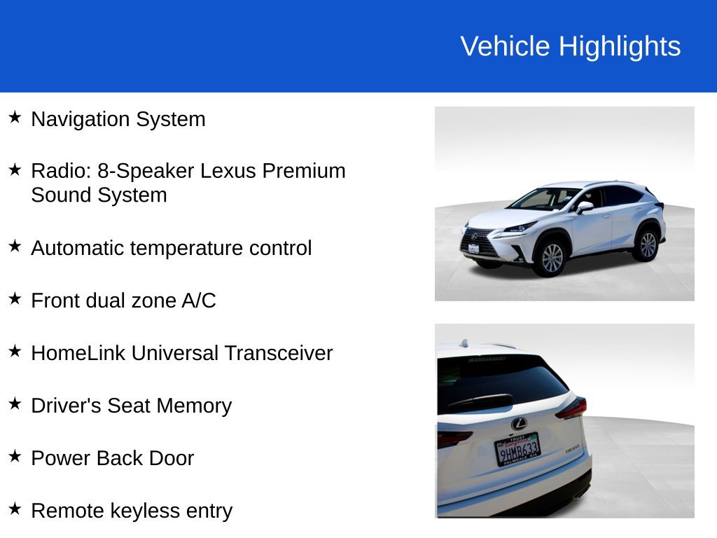 Used 2020 Lexus NX 300 FWD w/ Accessory Package image 11