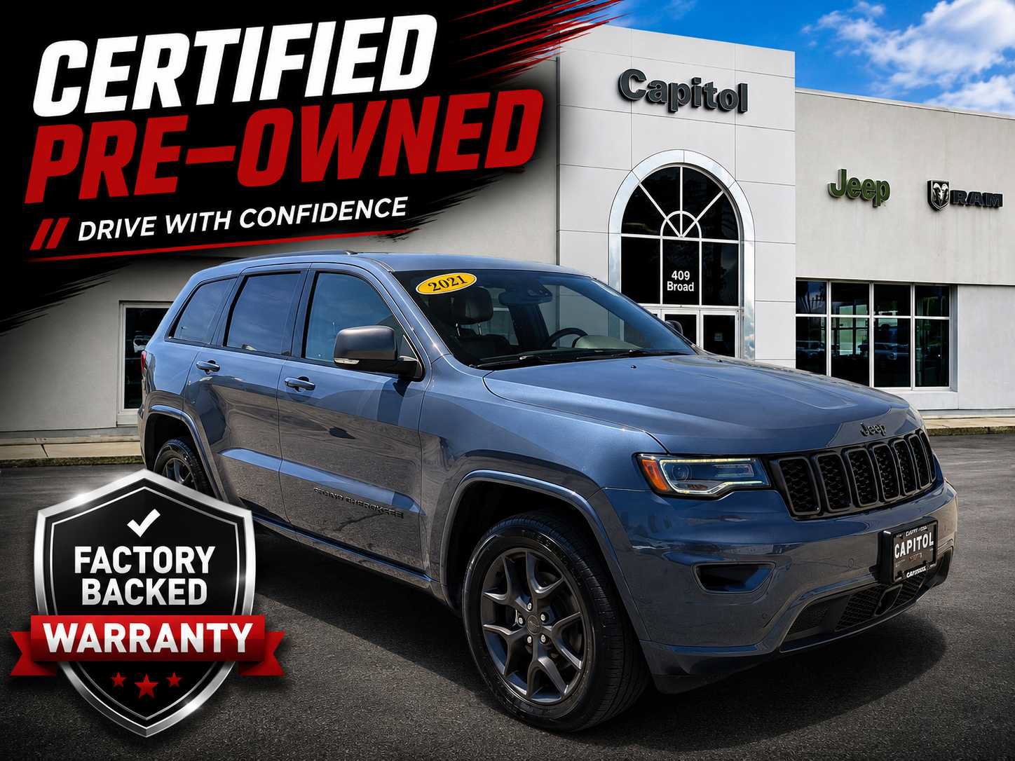 Certified 2021 Jeep Grand Cherokee Limited w/ Quick Order Package 28K 80th