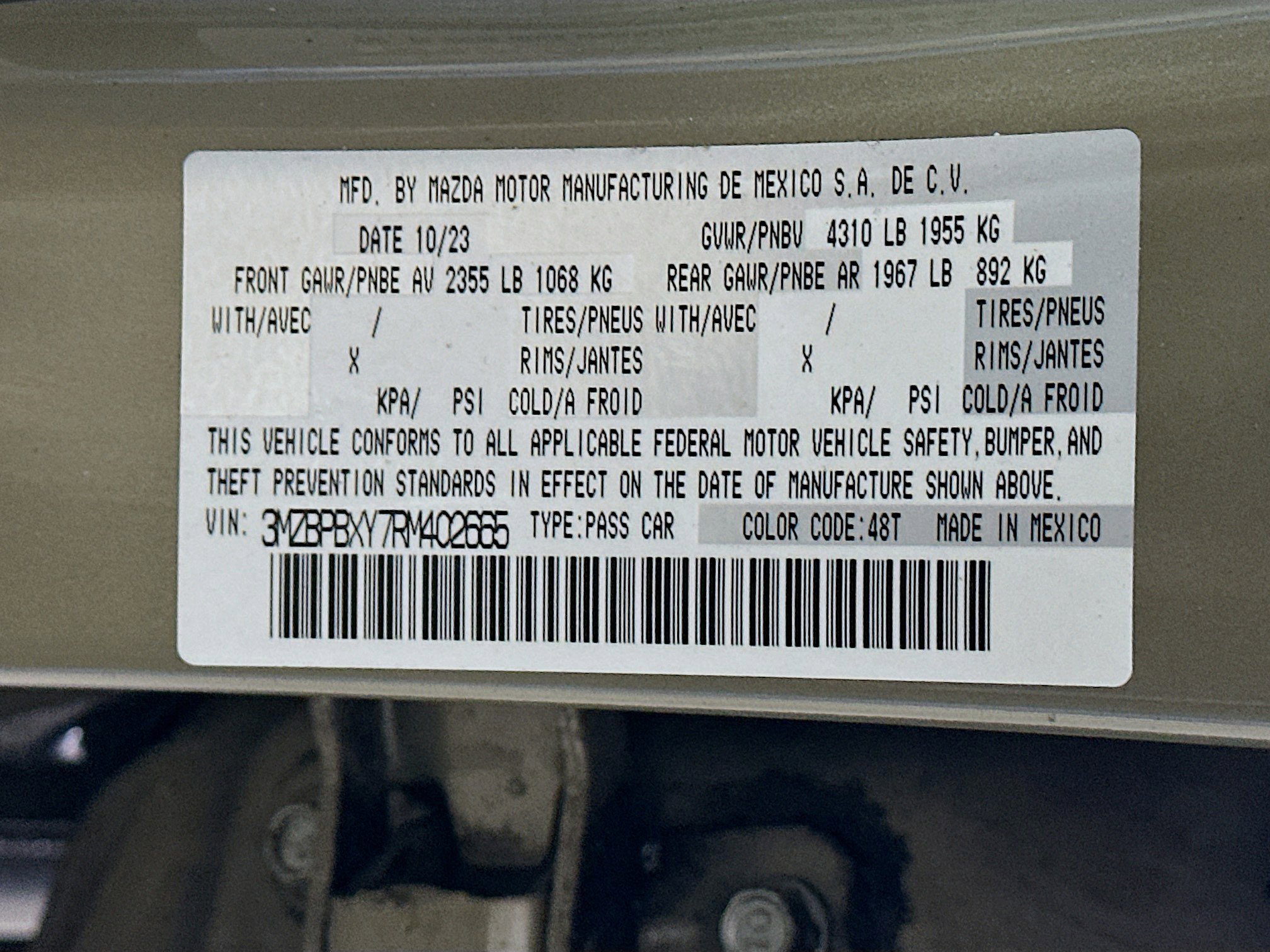 Used 2024 MAZDA MAZDA3 s image 12