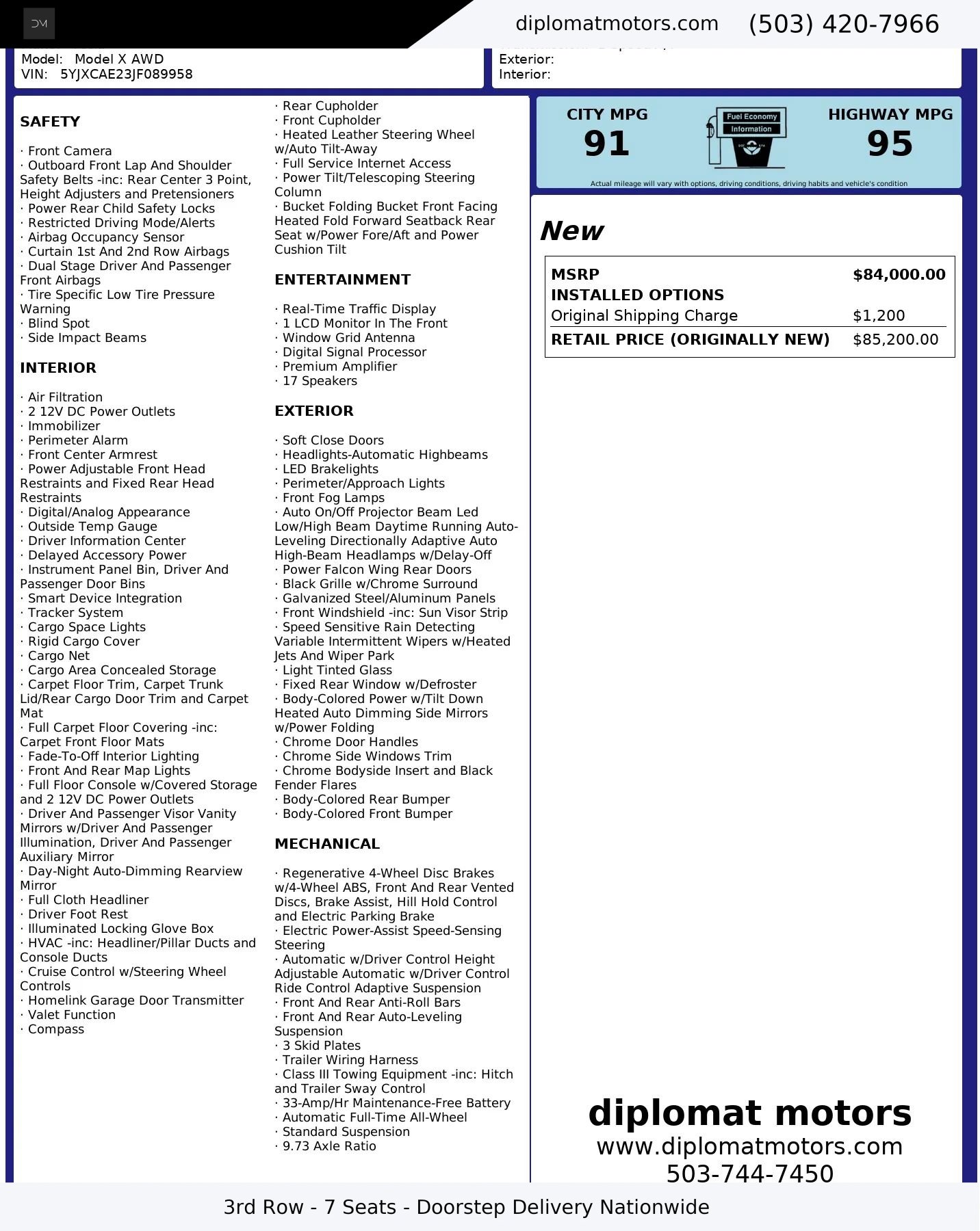 Used 2018 Tesla Model X 100D image 2