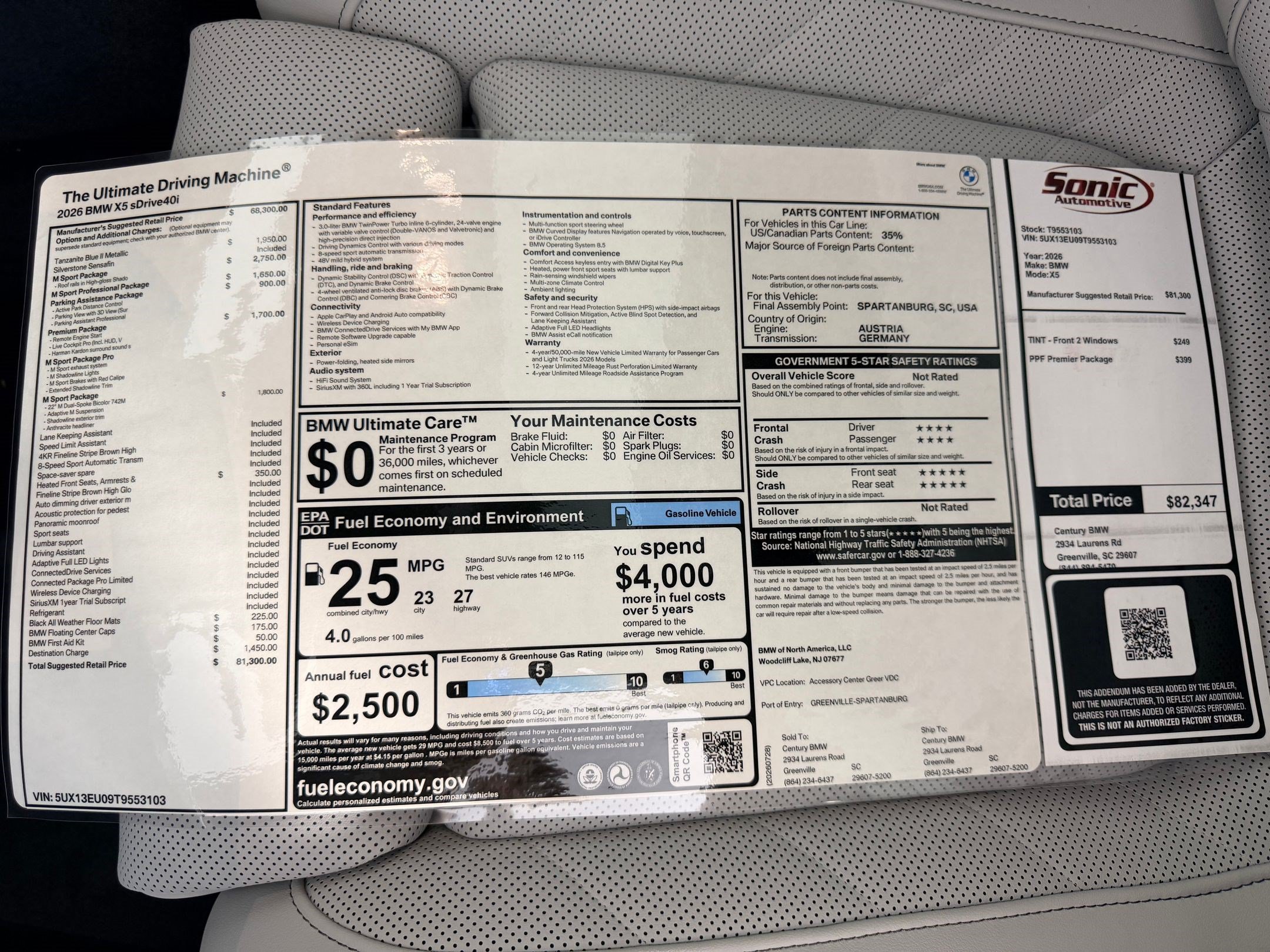 New 2026 BMW X5 sDrive40i w/ M Sport Package RWD image 27