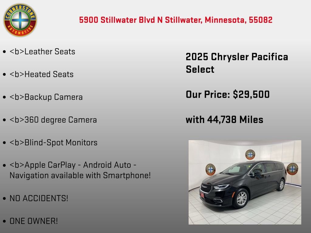 Used 2025 Chrysler Pacifica Select FWD image 5