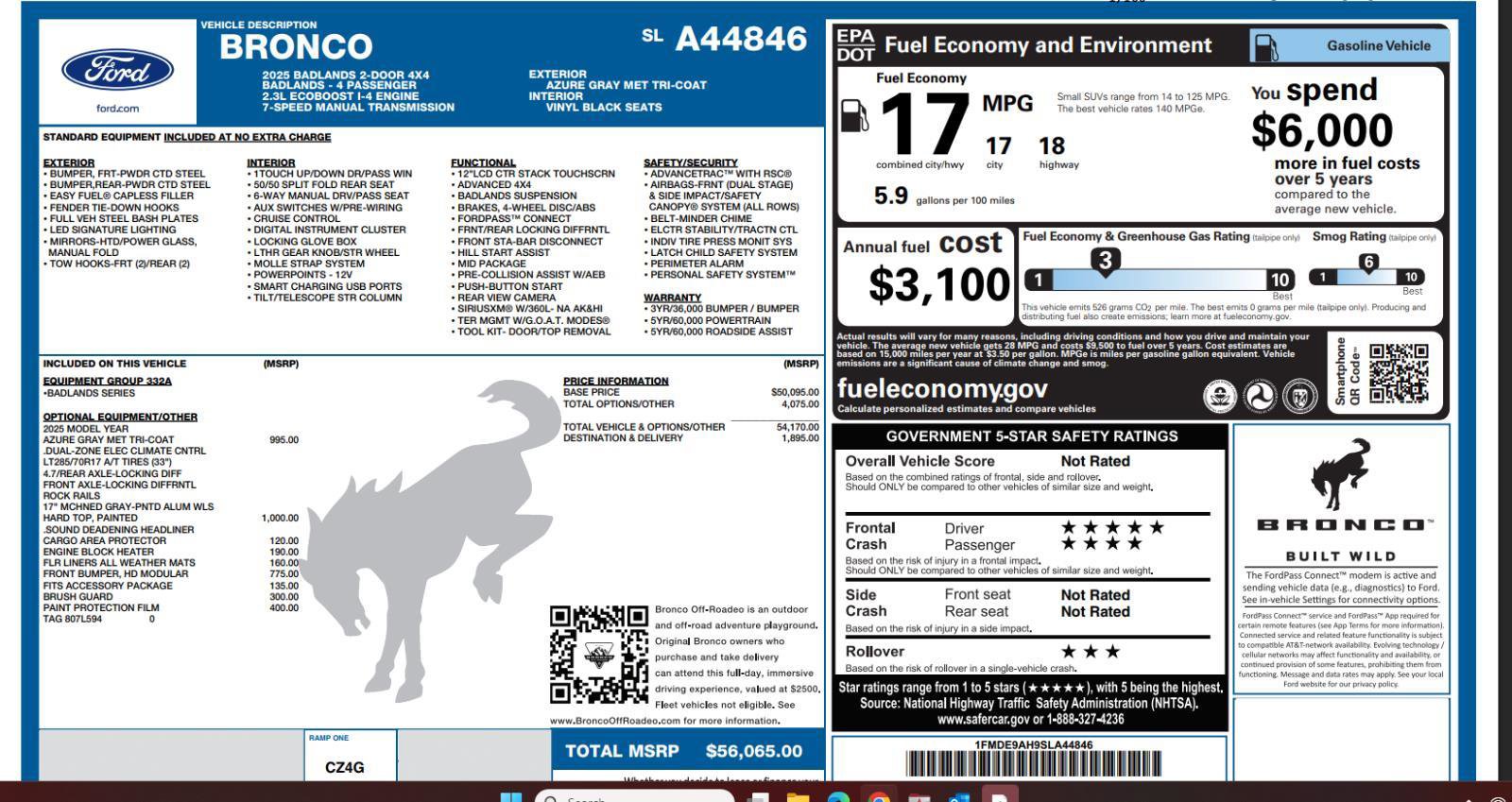 Certified 2025 Ford Bronco Badlands AWD/4WD image 4