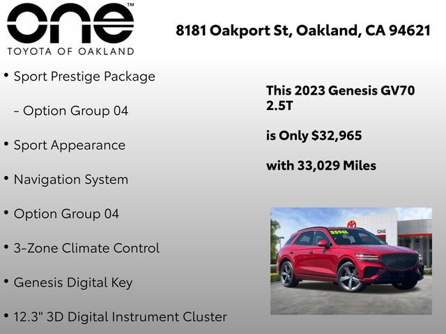 Used 2023 Genesis GV70 2.5T w/ Sport Prestige Package AWD/4WD image 11
