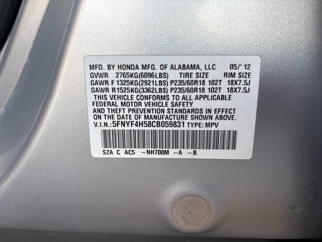 Used 2012 Honda Pilot EX-L image 34