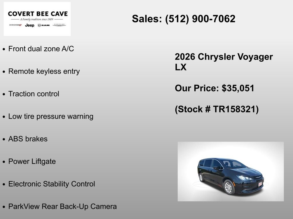New 2026 Chrysler Voyager LX image 6