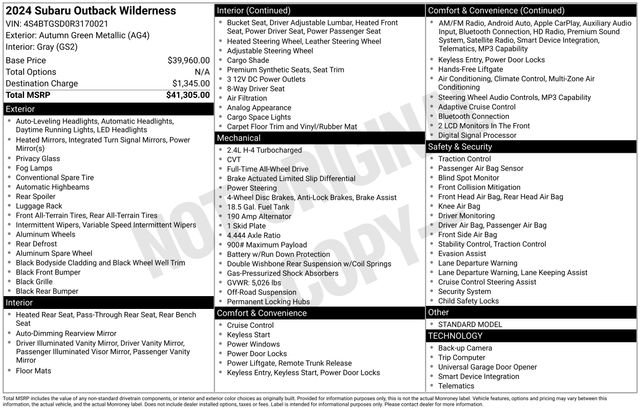 Used 2024 Subaru Outback Wilderness image 4