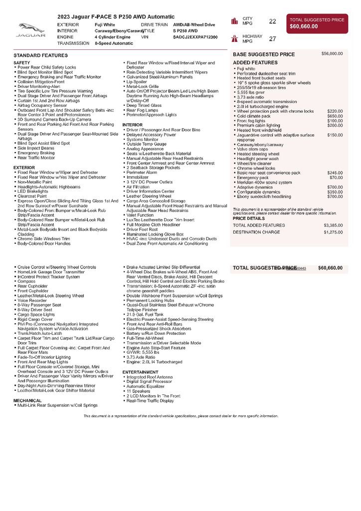 Used 2023 Jaguar F-PACE S image 3