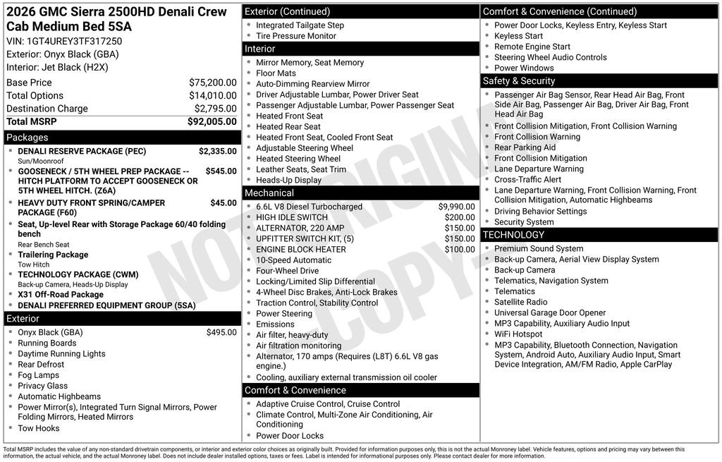 New 2026 GMC Sierra 2500 Denali w/ Denali Reserve Package AWD/4WD image 5