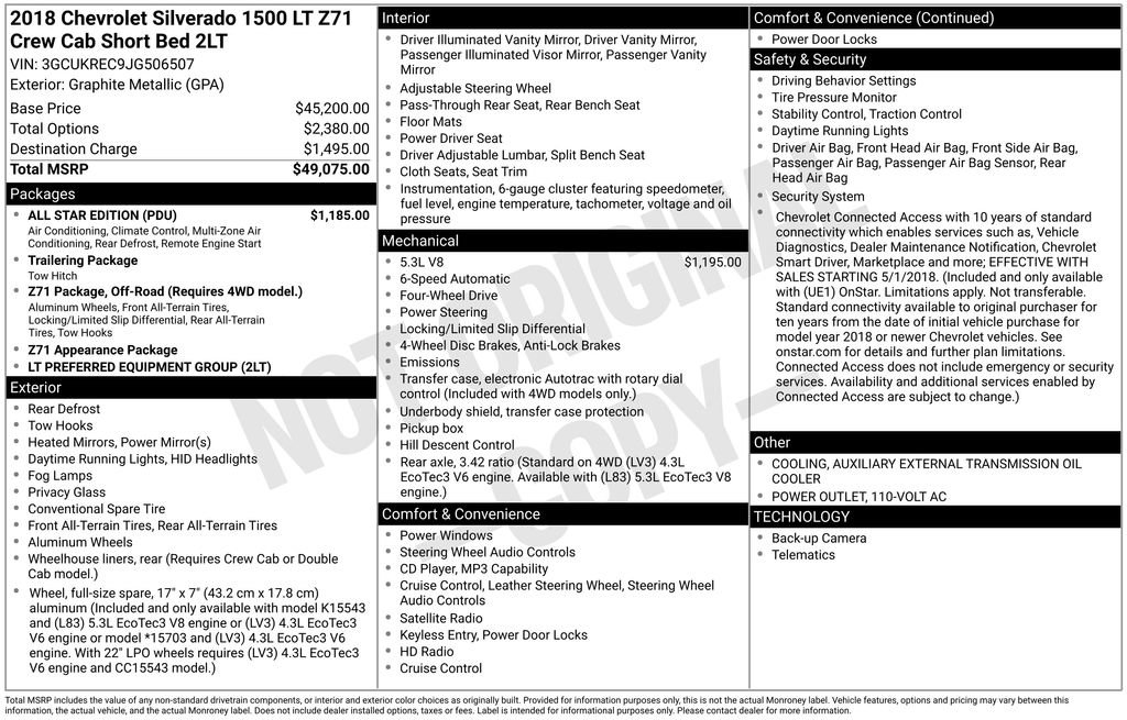 Used 2018 Chevrolet Silverado 1500 LT w/ All Star Edition image 5