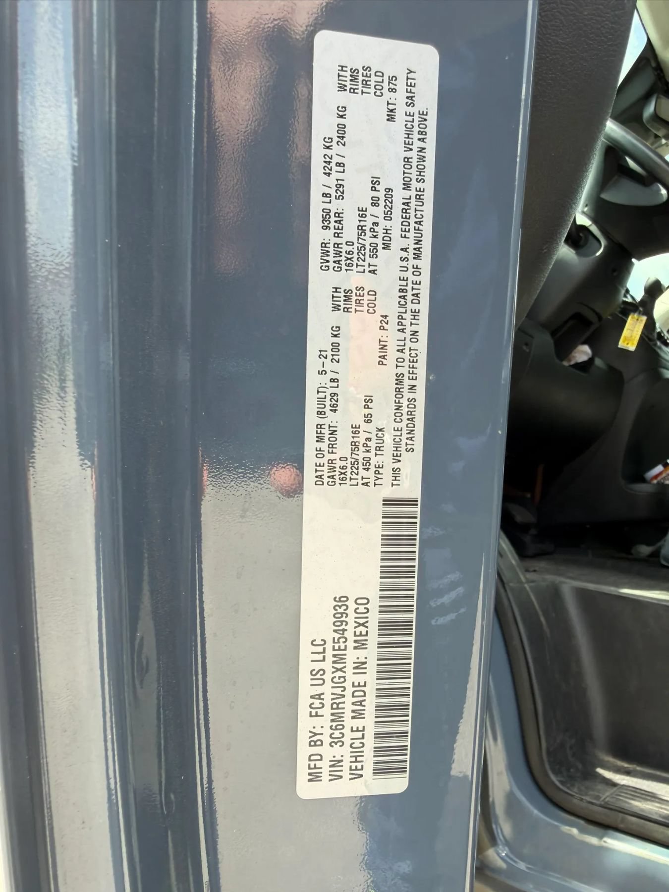 Used 2021 RAM ProMaster 3500 FWD image 7