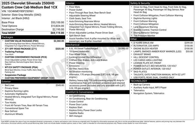 Used 2025 Chevrolet Silverado 2500 Custom w/ Custom Value Package image 7