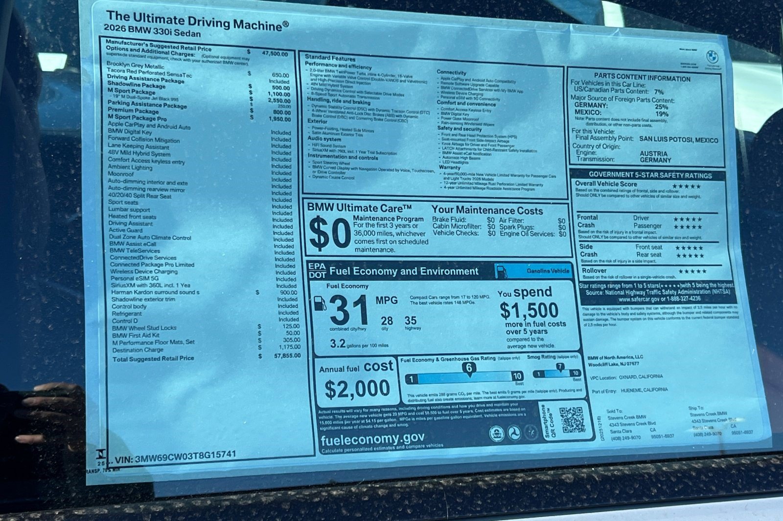 Used 2026 BMW 330i Sedan w/ M Sport Package RWD image 29